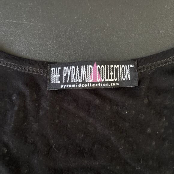 The Pyramid Collection womens small black sheath dress with fringe  Long Sleeve - Picture 5 of 11